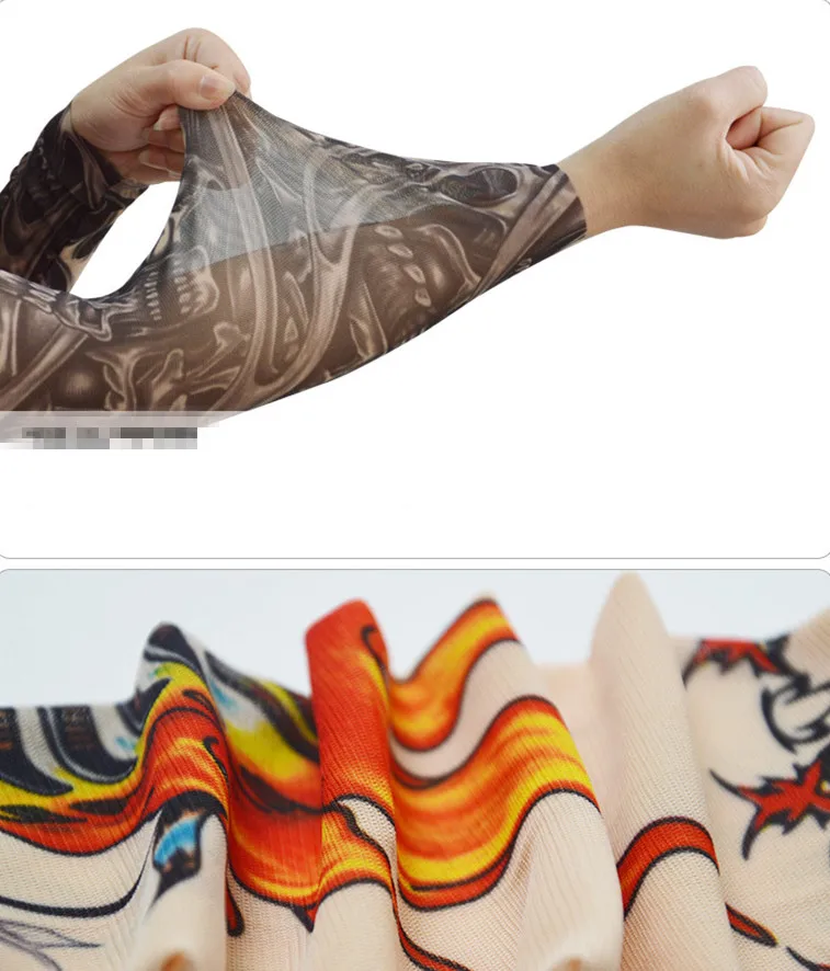 Новая модная детская Татуировка теплый рукав УФ Защита наружная Временная подделка рукав с татуировками теплый рукав для детей