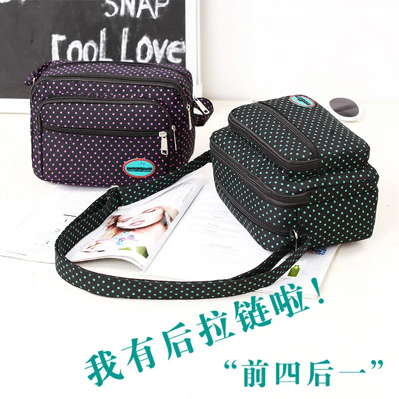 

WOMEN'S Bag New Style Canvas Messenger Bag Middle-aged Casual Cloth Bag Wandering Peddler Street Vendor Shoulder Bag