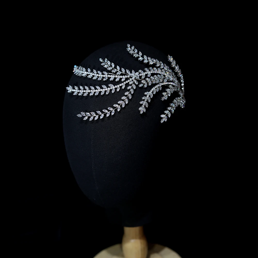 ASNORA Fashion Cubic Zirconia Bridal Headdress Wedding Hair Accessories Dinner Party Side Soft Hair Band Accessories A01031