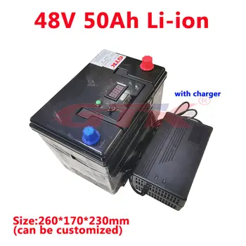 

GTK 48V 50Ah li ion battery pack NMC with BMS for powerwall EV power supply solar energy storage power tools+5A charger