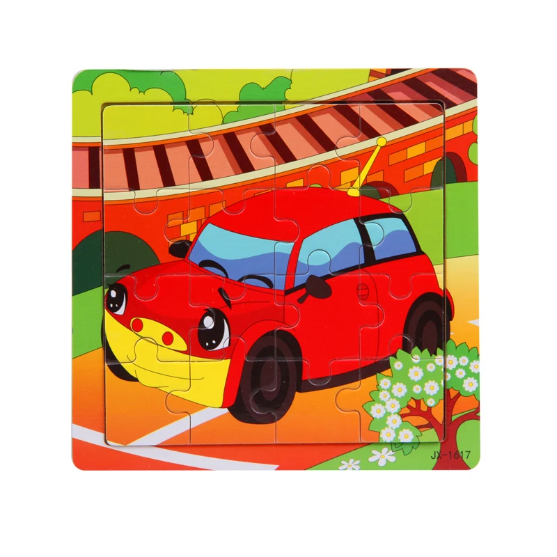 

Sale Wooden Puzzle Jigsaw A small red car Toy Kid Cartoon Animals Vehicle Wood Puzzles Intelligence Baby Early Educational MP151