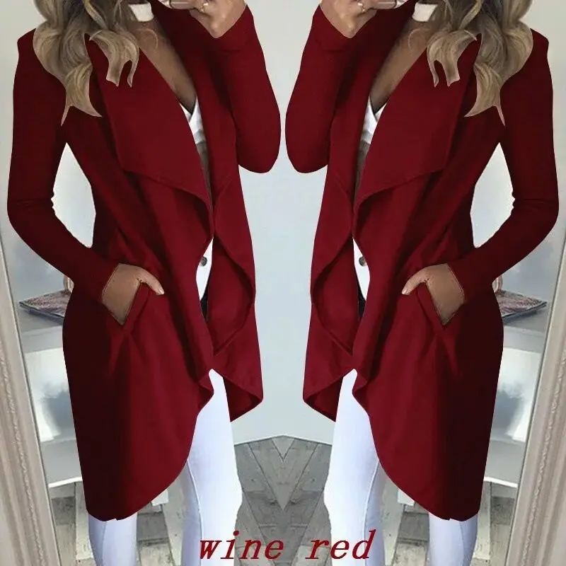 

long trench coat fall 2018 gothic clothes womens 2019 plus size gothic overcoat fashion clothing casual pockets plus size