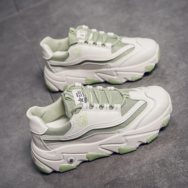 

2020 New Women's Fashion Tennis Shoes Thick Bottom Women Spring Comfortable Breathable Women Casual Shoes Zapatos De Mujer