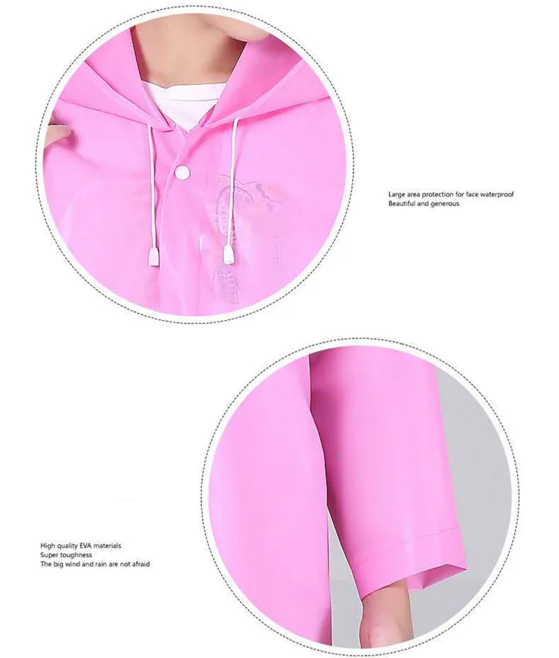 1 Item Cute Dinosaur Polyester Baby Raincoat Outdoor Waterproof Rain Coat Children Impermeable Poncho Boy Girl Rain Jacket Gift