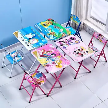 

Children's Lifting Learning Table Kindergarten Folding Primary School Students'desks Simple Small Household Mini-desks And Chair