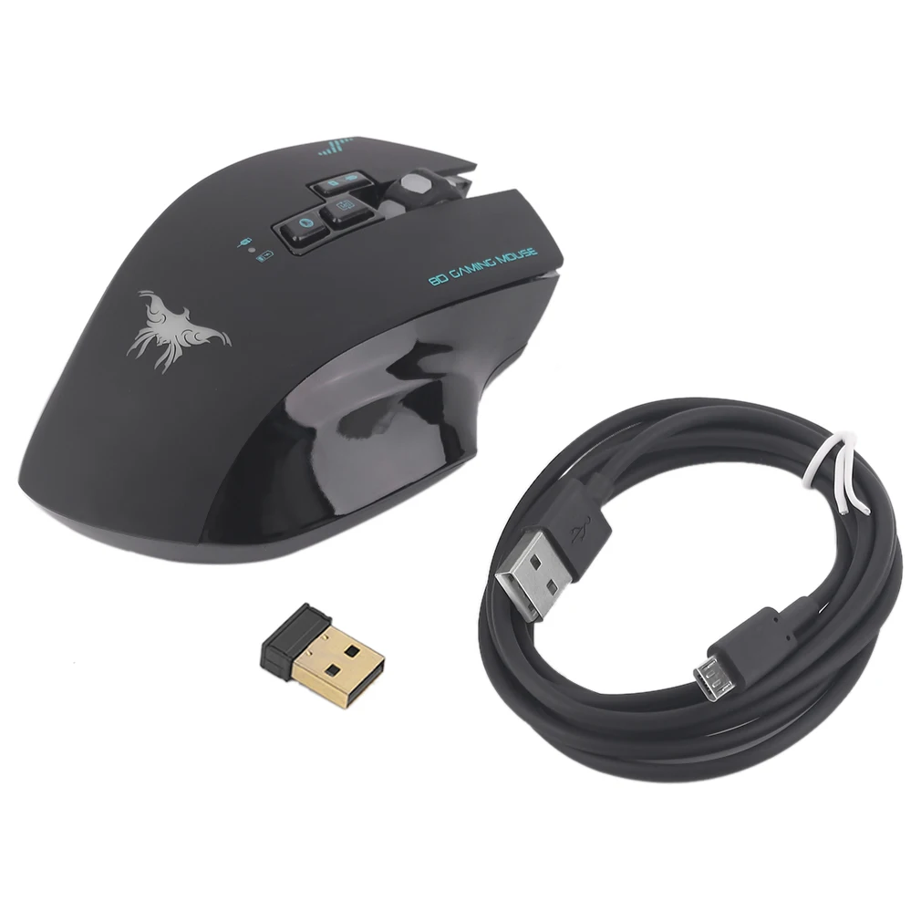 CW100 Профессиональная беспроводная Проводная оптическая игровая мышь с разрешением 2400 dpi, Высокоточная оптическая мышь с расстоянием 30 м для настольного ноутбука