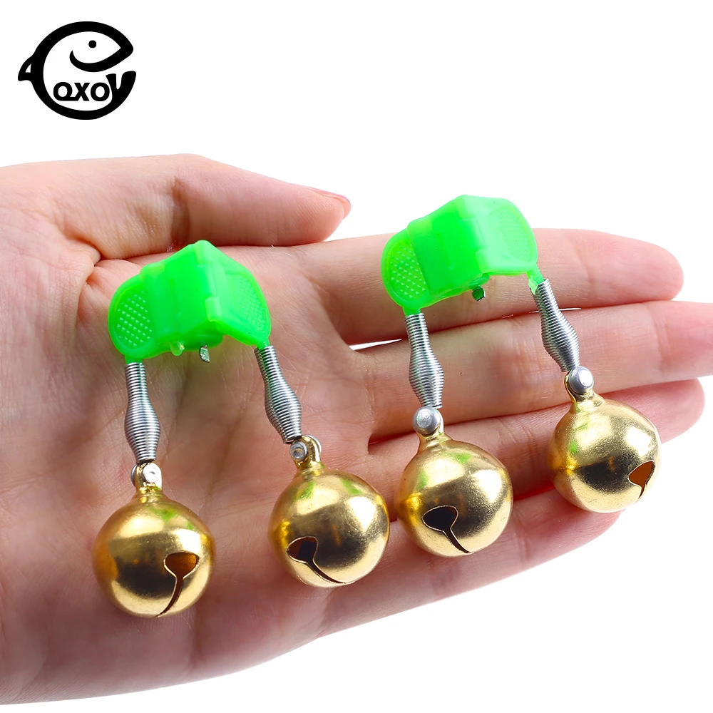Cloches métal morsure poisson QXO 2 pièces - accessoires pêche 5.5cm clip sur canne alarme