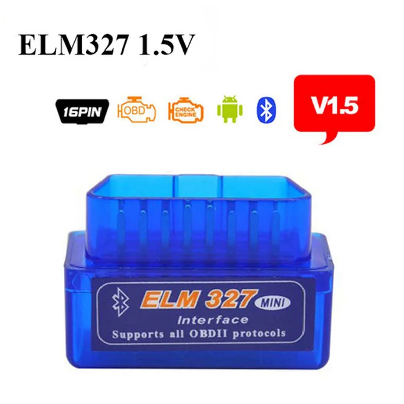 OBDII сканер PIC1825K80 Мини ELM327 Bluetooth V1.5 OBD2 считыватель кодов неисправностей автомобиля OBD II диагностический инструмент для Android ПК