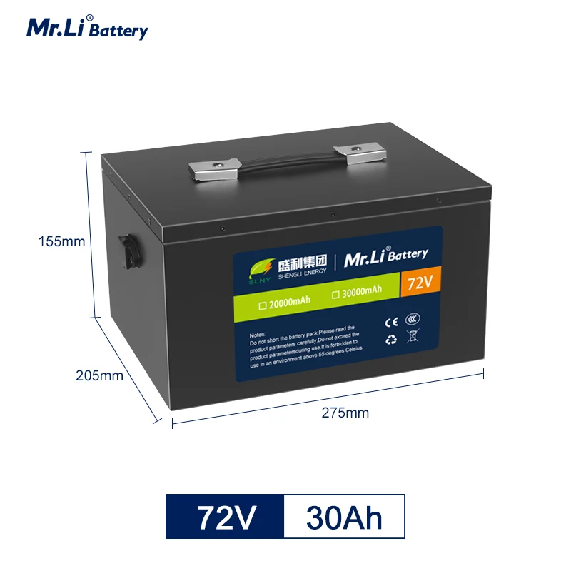 Mr. Li 60V20A 60V30A 72V20A 72V30 аккумуляторная батарея для электрического двигателя Lifepo4 Высокая мощность и длительный срок службы