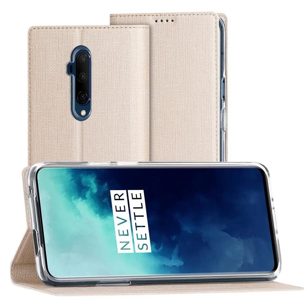 gold Для Oneplus 7 PRO 7T Pro Чехол для телефона кошелек Мягкий противоударный флип защитный чехол для Oneplus 7 7 Pro Анти-падение флип чехол - Цвет: gold