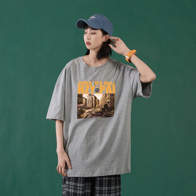 SingleRoad Female T-shirt 2020 Summer Oversized Graphic Unisex Hip Hop Harajuku Tshirt Japanese Streetwear T Shirt For Women