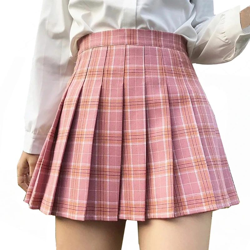 High Waist Short Pleated Skirt Micro Skirt Black Mini Skirts Womens Tennis Skirts Korean Pink White Plaid Skirts Fall Winter Y2k maxi skirts for women