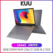 KUU K2S для Intel Celeron J4115 14,1 дюймовый IPS экран, металлический корпус, офисный ноутбук 8 Гб RAM 256 ГБ/512 ГБ SSD с ноутбуком type C