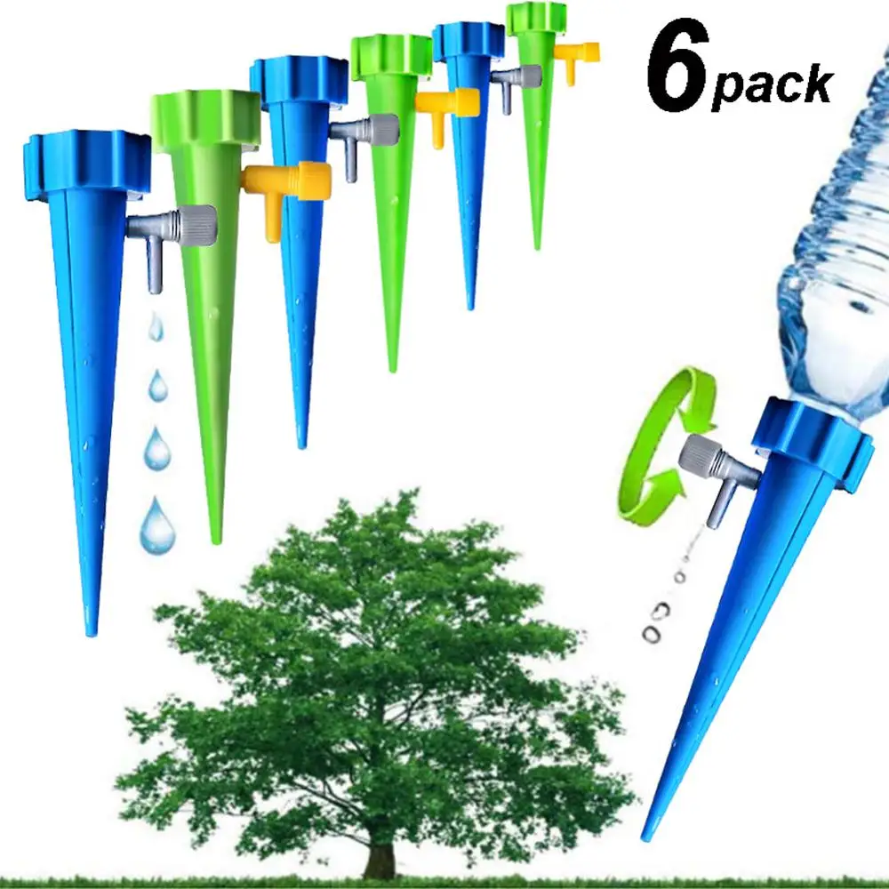

6/12/18PCS Automatic Irrigation Watering Spike for Plants Flower Indoor Household Auto Drip Irrigation Watering System Waterer