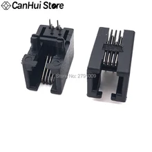 10 шт./лот RJ11 95001-4P4C 4P4 RJ10 гнездо черный телефонная розетка 4P4 гнездо tele телефонная розетка Горячее предложение RJ10 tele телефонная розетка RJ11
