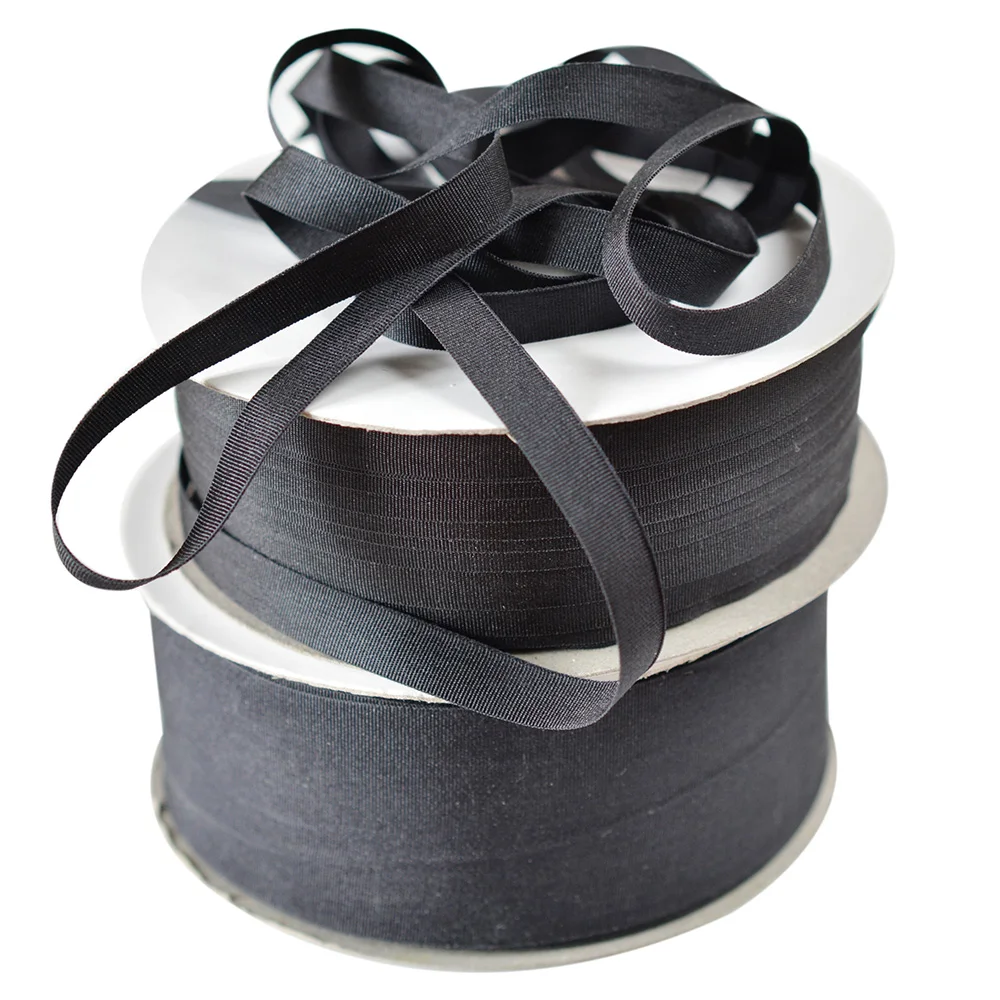 

280 черные ленты из 100% чистого шелка Толстая тафта двухсторонняя для одежды этикетка для кукол миниатюрная подарочная упаковка «сделай сам» 4/7/10/13/20/32 мм