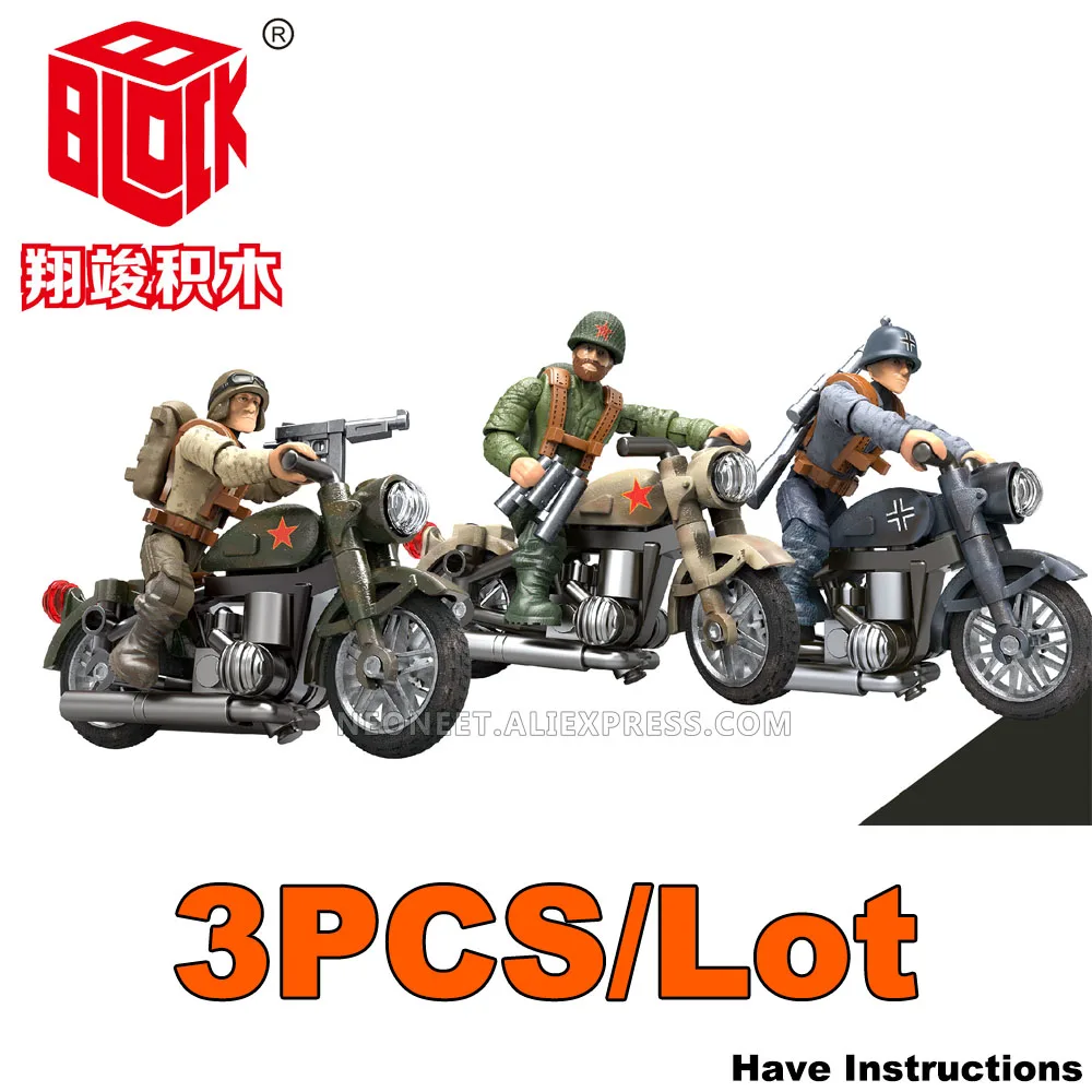Motorcycle Call of Duty WW2 WWII Military Army Weapon Building Blocks Fit WW2 Mega Bloks Construx MiniFigures 1 Motorcycle Call of Duty WW2 WWII Military Army Weapon Building Blocks Fit WW2 Mega Bloks Construx MiniFigures 1