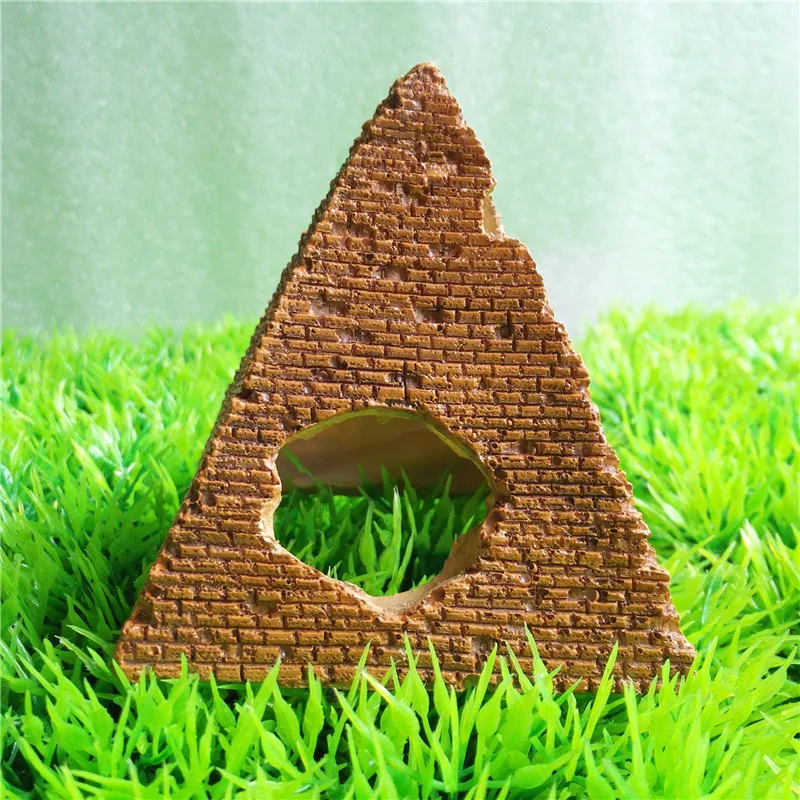 1Pcs Aquarium Pyramid Rockery Hiding Cave Fish Tank Ornament Decoration Landscaping