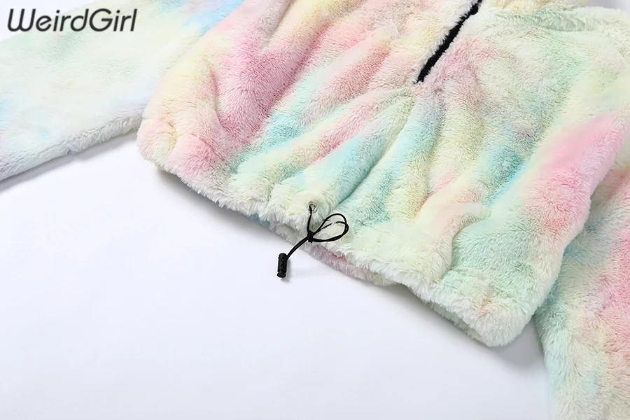 Weirdgirl/женские модные толстовки, mutilcolor, платье-водолазка с длинными рукавами, осенняя уличная одежда, свободные женские толстовки, верхняя одежда, новинка