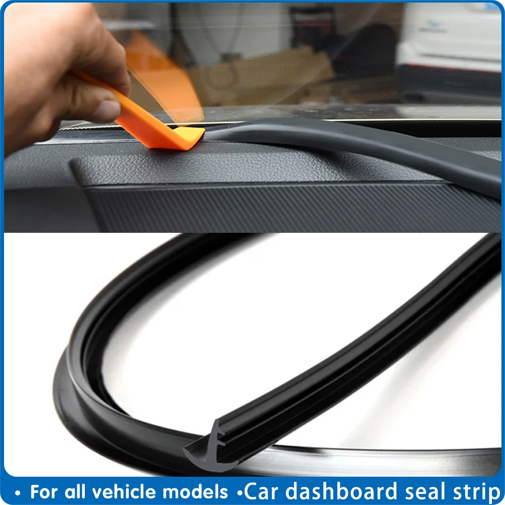 

1.6M T Type Dashboard Universal Car Rubber Seal Sound Insulation Weatherstrip Edge Trim Noise Insulation Gap Sealing Strip