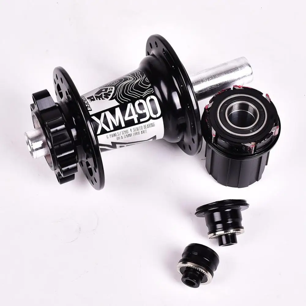 New koozer cubes 4 bearing mtb mountain bike hub rear 10*135mm qr100*15 12*142mm up to 28/32/36 brake cube holes xm490