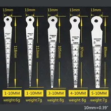 5 шт./компл. 1-10 мм конус из нержавеющей стали Калибровочная апертура весы Клин щупа 35ED