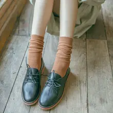 Женские хлопковые одноцветные носки, Зимние Повседневные Рождественские Длинные носки, Чулочные изделия, хлопковые носки, разноцветные модные зимние носки