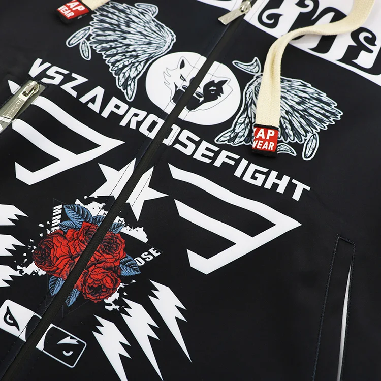VSZAP мужская толстовка с длинным рукавом Xxxtentacion толстовки MMA фитнес беговые толстовки с розовым принтом стрейч черная толстовка с капюшоном