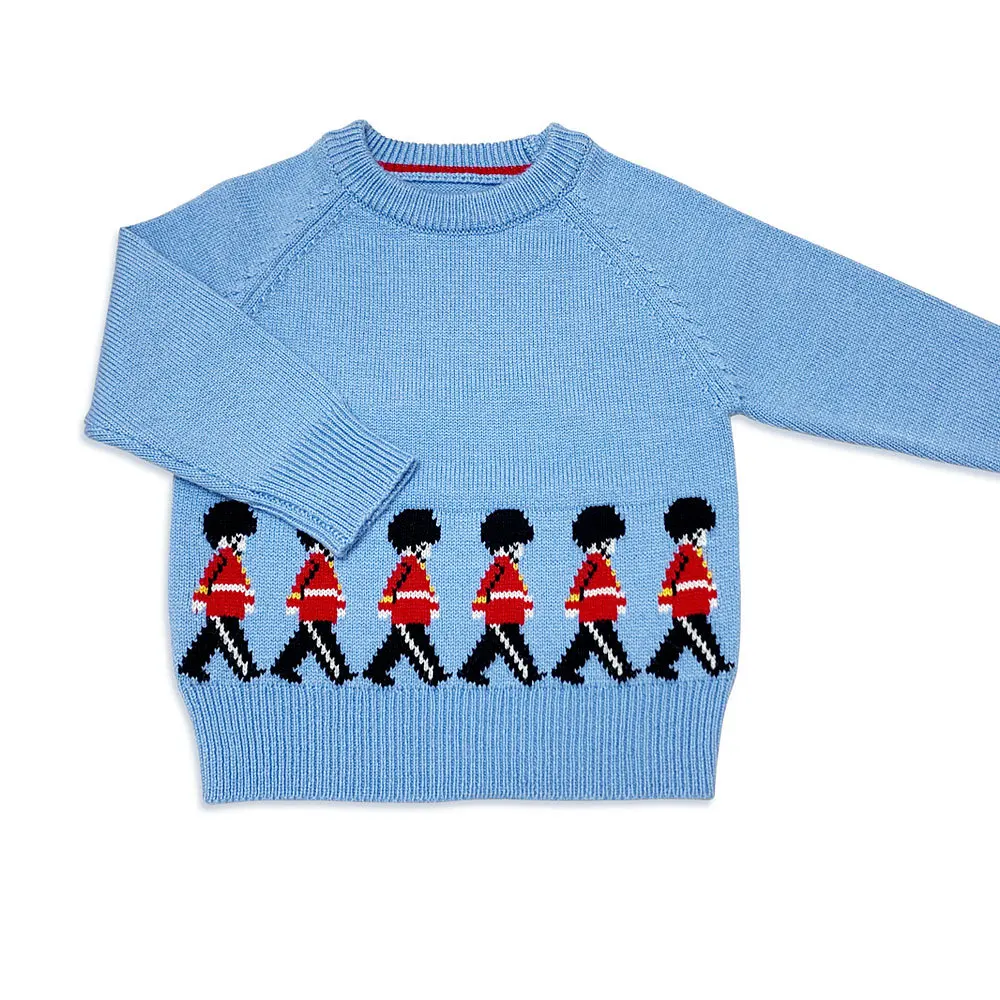 Boys Pullover Sweater Baby Tops Spanish Toddler Knitted Cartoon Sweater Kids Knitting Pullovers Children Clothes Knitwear Unisex knit sweater