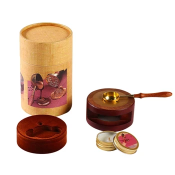 

Wax Seal Warmer Wax Seal Furnace Stove Pot with Melting Spoon Kit Wax Beads Sticks Melting Tool for Wax Sealing Stamp