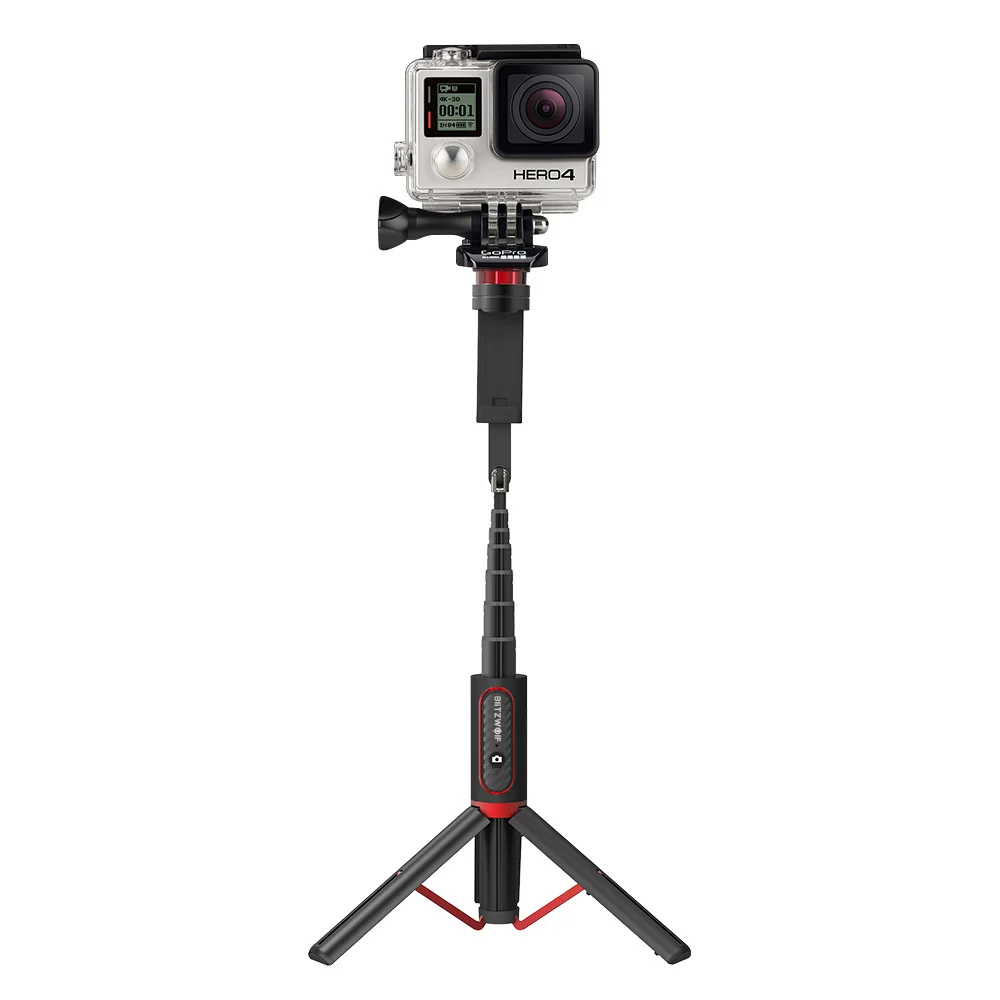 BlitzWolf BW-BS10 Спорт все в одном портативный bluetooth штатив селфи палка монопод для Gopro 7 6 5 Спорт действий 1/4 винт вид