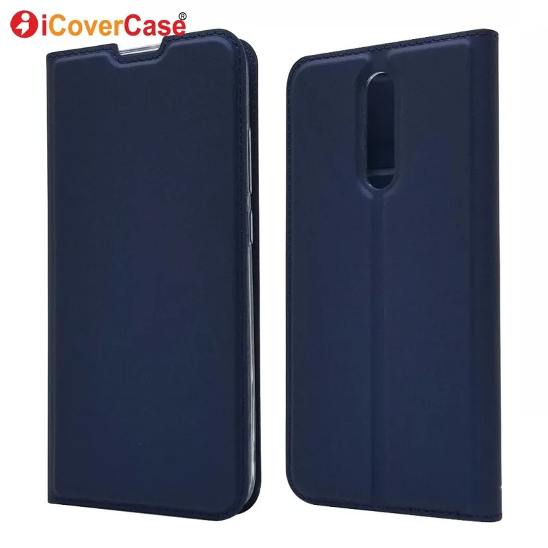 Магнитный чехол для Xiaomi Redmi 8 задняя крышка роскошный кожаный чехол-книжка
