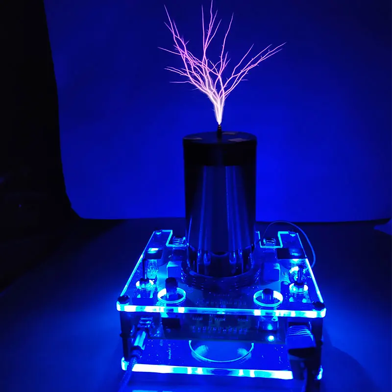 

AC-E103 Tesla Coil High Voltage Arc Artificial Lightning Generator Plasma Speaker