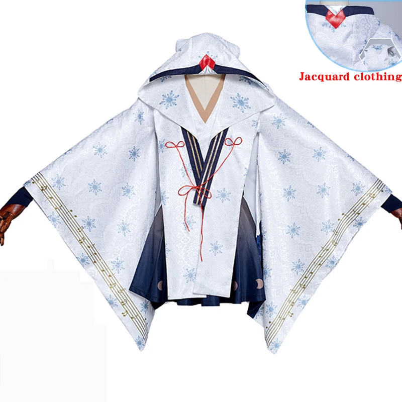 Новое поступление 2018 Vocaloid Snow Yuki Witch Kagura ver. Кимоно Хэллоуин Карнавал косплей