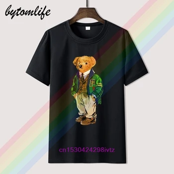

2020 New Retro Polos Limited Bear Edition Casual Lauren Black T Shirt Clothes Cotton Tees Amazing Short Sleeve Unique Men Tops