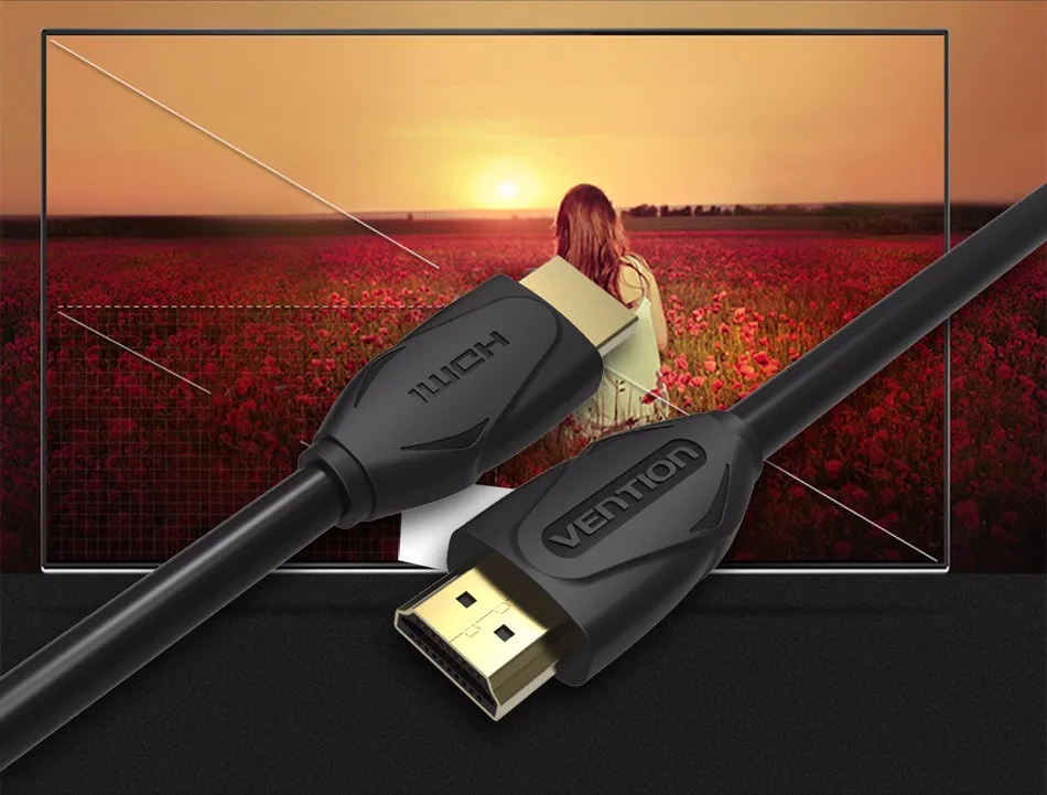 Vention Высокоскоростной HDMI кабель хорошего качества, для компьютера смарт-бокс ps3 приставка, 1,5 м позолоченный папа-папа 1,4 в для 3D 1080P