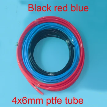 

4x6mm 4mm id 6mm od Color PTFE hose Black ptfe tube red ptfe tubing blue ptfe pipe Polytetrafluoroethylene tube