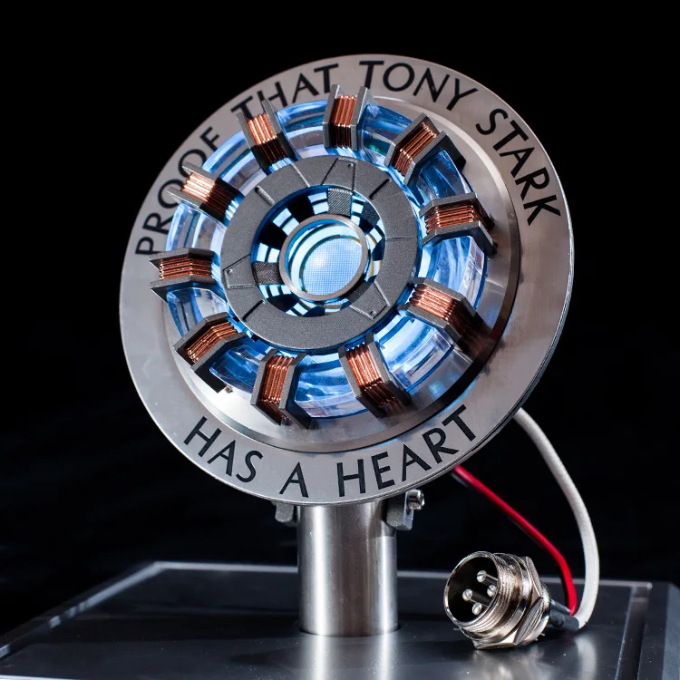 thumbnail image 1 of Figura de Avengers Iron Man Mk1 Arc Reactor Tony Stark Heart Of Mark, modelo de luz LED, superhéroe 1:1, juguetes de cosplay, lámpara de pecho, regalo para niños, 1 of 5