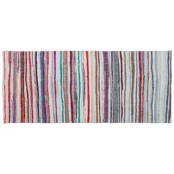 

Handmade Multicolor Vintage English Striped Rug Runner Rug 111x254 Cm-3'8''X8'4''