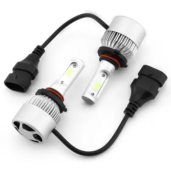 

2 Pcs 72W Ice Blue Light Led Headlight 6500K 7600LM S2 COB High Power Headlight Car Hi/Lo Beam Auto Bulbs