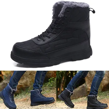 

1Pair Winter Snow Boots Water-Resistant Mid Calf Boots for Men Women with Full Plush High Quality Shoes Men