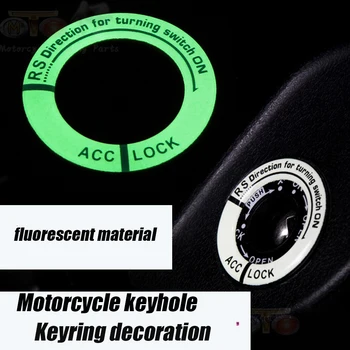 

Protective Sticker Universal Fit Luminous Ignition Engine Start Cover Key Hole Ring Decal Sticker Auto Interior Accessories