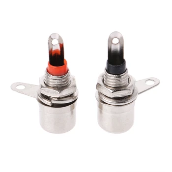 

10 Pcs Nickel Plated RCA Phono Chassis Panel Mount Female Socket Adapter Red+Black L69A