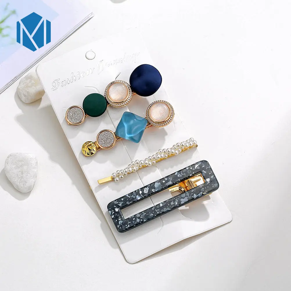 FJA236X Модные заколки для волос для женщин, модные милые заколки для девочек, простые заколки в Корейском стиле, сплав, ВВ, ручная работа, INS, аксессуары для волос - Цвет: FJA236X