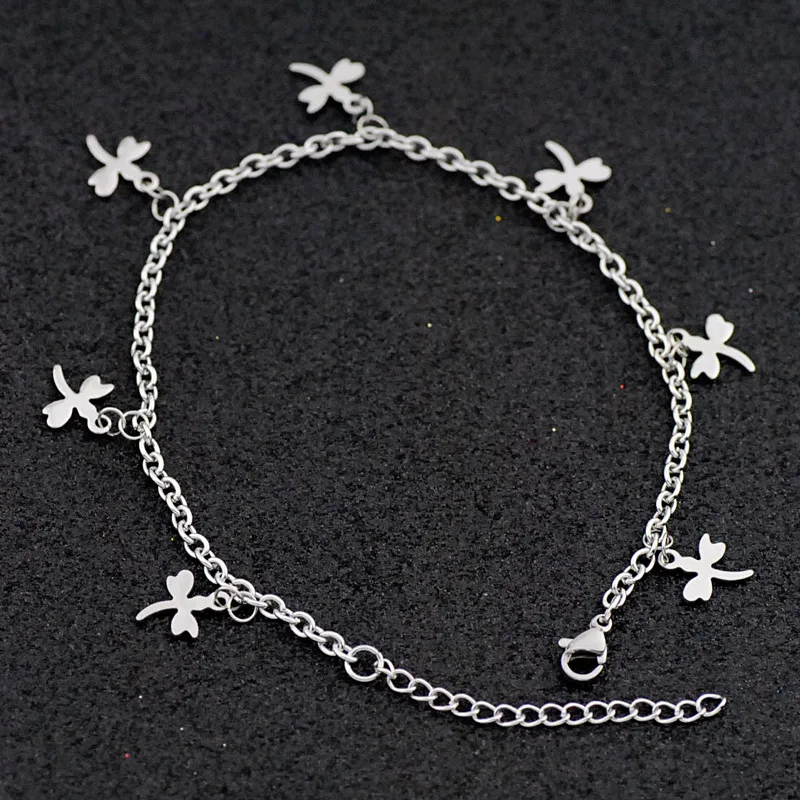 Silver Anklet Bracelet Ankle Chains Allergy Free Stainless Steel Ankle Bracelet Women Pentacle Love Heart Charm Bracelet Leg Girls Foot Chains Anklet Jewelry