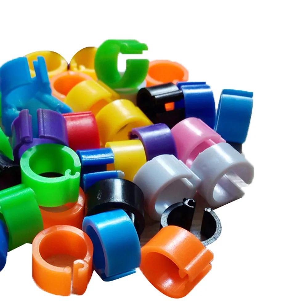 100pcs New Bird Rings 8mm Leg Bands Clip Pigeon Dove Chicks Duck Bantam Poultry