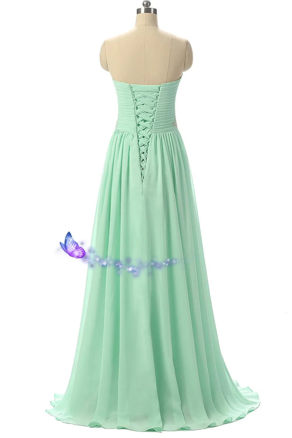 Vestido longo небесно-голубое шифоновое длинное платье подружки невесты дешевые плиссированные кружевные аппликации Бисероплетение Свадебные Вечерние платья Реальные фотографии