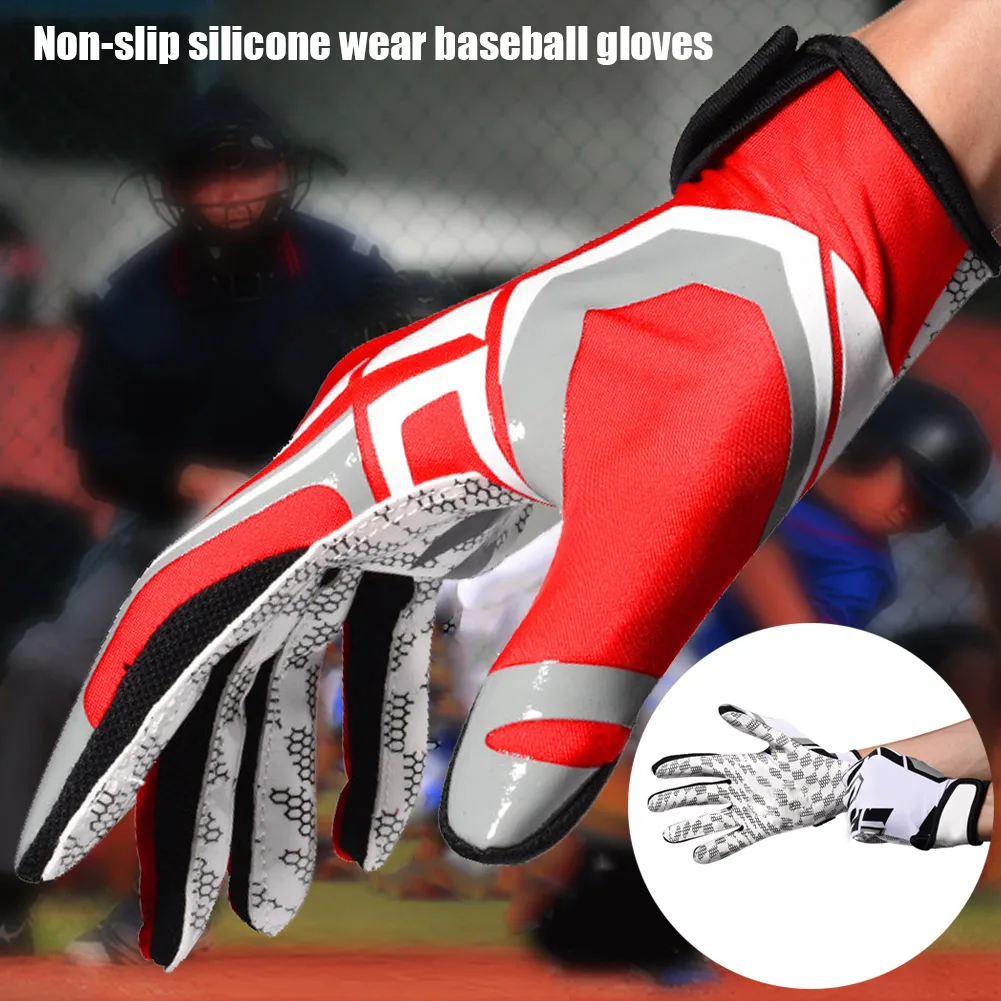 Спортивные уличные перчатки Нескользящие силиконовые износостойкие перчатки для бейсбола фитнеса X85