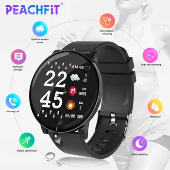 

PEACHFIT zW8 Sports Smart Watch Blood Pressure Heart Rate Monitor Fitness Bracelet Watch IP67 Waterproof Men Women Smartwatch