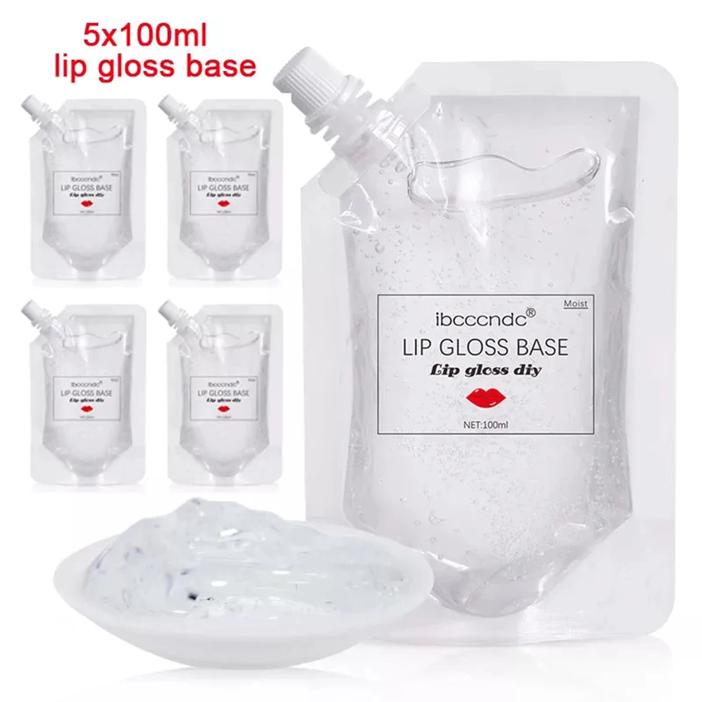 Non-stick Clear Lip Gloss Base Lipstick Lip Gloss Base Gel Moisturizing Matte Glaze Material Odorless for DIY lip gloss lip makeup lip glaze